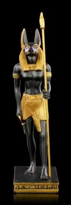 Anubis Standing Black and Gold Statue, Great Details 17cm Great.