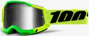 100% Accuri 2 Extra Travis Motocross Goggles, green-yellow for Men One Size Green Yellow