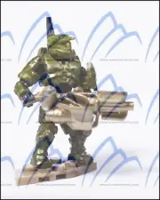 HALO MEGA CONSTRUX BLOKS UNSC MASTER CHIEF MINI FIGURE WARTHOG RUN GFT55