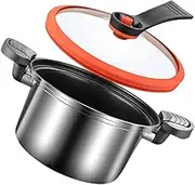 AUTSUPPL Low Pressure Cooker Soup Stew Pot Pressure Cooker Stainless Steel Lidded Pot