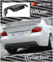Carbon Fibre 3D type Rear Bumper Diffuser fits 2004-10 BMW E60 5-Series M Sport (for: BMW)