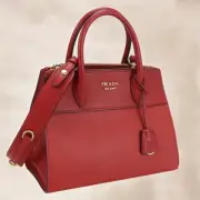 Used Prada Tote Bag Ladies Brand Saffiano Leather 2Way 1Ba103 Red