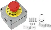 Button Box Switch, Emergency Stop Control Box, IP66 Water Resist Push Button Switch Box for Industrial Commercial Residential