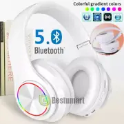 Colorful LED Wireless Gaming Headset Earphone Microphone Headphone Bluetooth 5.0