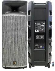Mr Dj PRO215BT PA DJ Powered SpeakerProfessional PRO PA DJ Dual 15” 3-Way Full-