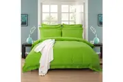 Super Soft Tailored King Single Size Quilt/Doona/Duvet Cover Set - Green