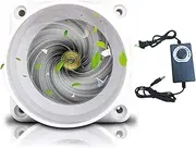 TTiiLoe Inline Duct Fan 2 Inch 50mm Ventilation Exhaust Booster 62 CFM Quiet Fan Filter Duct Kit 6W 12V Intake Fume Extractor Blower for Attic Kitchen Grow Tent (2 inch/50mm, Adjustable Speed)