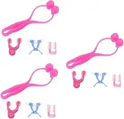 Healvian 3 Sets 4pcs Nasal Splints for Rhinoplasty Nose Lifter Corrector Face Beauty Tool Nose Bridge Shaper Plastic Material Pink/blue