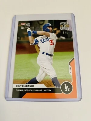 2020 TOPPS NOW #446 CODY BELLINGER NUMBERED 5/5 ORANGE PARALLEL
