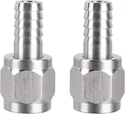MRbrew Stainless Steel Hose Swivel Nut Barb, 2Pcs 5/16'' Barb Connector, for Ball Lock Keg Fittings Kegerator Parts Corny Keg Connectors MFL Quick Disconnect Fittings Co2 Regulator Hose Adapter