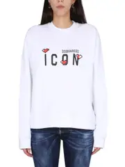 [Dsquared2] Dsquared2-Icon Game Lover Sweatshirt-Donna M