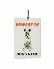 Personalized Dalmation Dog Car Air Freshener