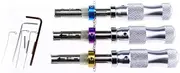DBH 7.0MM,7.5MM,7.8MM 3Pcs Tubular Lock Pick Set with Transparent Tubular Practice Lock (Only Tool)