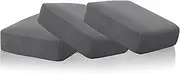 Smarcute High Stretch Individual Seat Cushion Covers Sofa Slipcovers Couch Cushion Covers Sofa Covers Featuring Jacquard Textured Twill Fabric (3 Packs, Grey)