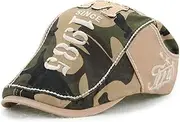 [COMLIFE] Men's Cotton Outddor Camo Newsboy Cap Flat Ivy Gatsby Cabbie Newsboy Hat Caps