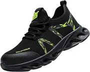 [SDEQA] Safety Trainers Men Women Work Shoes with Steel Toe Cap Breathable Puncture Proof Industrial Protective Shoes