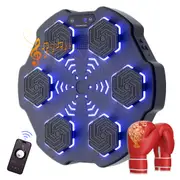ADVWIN Music Boxing Machine, Wall Mounted Boxing Target w/Time Count Calories Display, Punching Equipment for Kids Adults Home Reaction Strength Exercise