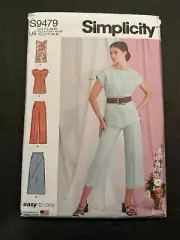 Women's Simplicity Top and Pants Pattern S9479 Size 16-24 Uncut