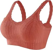 [Generic] Plus Size Bra Cami Bra for Womens Bra Vests for Women UK Womens Bras Multipack Vermilion