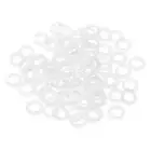 85Pcs M6 Nylon Flat Washers Plastic Washer 6mm ID 12mm OD 1.5mm Thick, White
