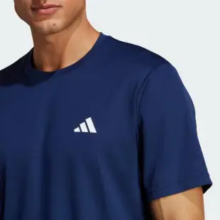 【adidas 愛迪達】上衣 男款 短袖上衣 運動 藍 IC7429