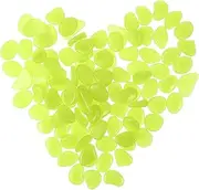 SUPVOX 100Pcs Luminous Rocks for Garden Decor and Fish Tank Pebbles Glow The Dark Decorative Stones for Aquariums Bright Color Ideal for Betta Tanks and Outdoor Pathways