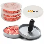 OVOS Burger Press Hamburger Patty Maker Non-Stick Hamburger Mold with 100 Pat...