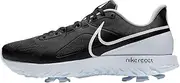 [Nike] Unisex's React Infinity Pro Golf Shoes, Black White MTLC Platinum, 8 UK