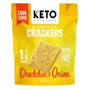 Organic Keto Naturals Almond Flour Crackers Cheddar and Onion – Fresh, healthy organic delivery | Doorstep Organics