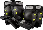 Flybar Protective Safety Gear Set- Multi Sport Safety Gear for Rollerblade Roller Skates Inline Skating Cycling BMX Bike Skateboarding Scooter Sports Pads for Kids,Teens, Adult
