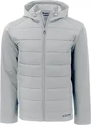 [Cutter & Buck] Evoke Hybrid Eco Softshell Recycled Full Zip Mens Hooded Jacket