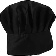 [CTIRCHIU] Elegant Cotton Chef Hat Breathable Waiter Uniform Stylish Bakery Cook Hat Cooks Uniform Cap Black