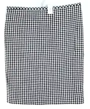 NWT ANN TAYLOR LOFT Women's Wool Polyester Straight Pencil Skirt Black White 16