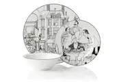 Noritake Le Restaurant Dinner 12 Piece Set Black and White