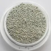 50Gram Silver Glass Micro Beads Microbeads No-hole Embellishment + Storage Box