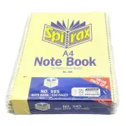 8 x Spirax 595 A4 Notebook 7mm Ruled 120 Pages Spiral (8 Pack) ready to ship