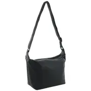 Milleni Women's Stylish Leather Shoulder Crossbody Bag 33x26cm Black
