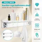 Shower Caddy Transparent Suction Cup Shower Shelf Bathroom Shower DQQ