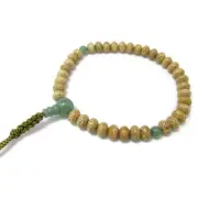 Green Aventurine & Bodhi tree Wood Japanese Juzu Buddhist Prayer beads Mala Bead