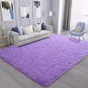 Ompaa Fluffy Rug, Super Soft Fuzzy Area Rugs for Bedroom Living Room - 6' x 9' Large Plush Furry Shag Rug - Kids Playroom Nursery Classroom Dining Room Decor Floor Carpet, Purple