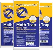 CLOTHES MOTH TRAP Replacement Strips (6 Strips in Total) - for Moth-Prevention Clothes Moth Trap