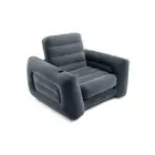 Intex Charcoal 2-in-1 Pull-Out Foldable Inflatable Chair/Twin Air Mattress Bed