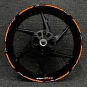 Motorcycle Logo 17 Inch Inner and Outer Wheel Rim Hub Decal Decoration Waterproof High Reflective Sticker for YZF R15 (Color : R1519)