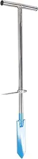 Dibble Bar Planting Tool Detachable Stainless Steel T Handle Tree Planting Bar Tree Planter Tool Transplanting Spade for Garden Ergonomic Foot Pedal Adjustment Long Dibbler