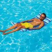 Member's Mark Mesh Hammock Pool Float Blue Stripes