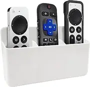 Self-Adhesive Remote Control Holder, Remote Control Storage, Self-Adhesive Remote Control Holder, 3 Slot Wall Mount Remote Control Organiser Box for Media Player, Controller