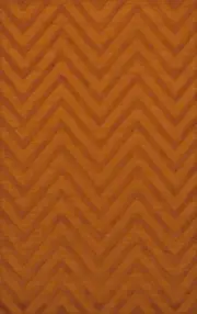Orange Transitional Hand Hooked Stripes Chevrons Zig Zags Area Rug Striped DV4