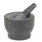 NEW DAVIS & WADDELL GRANITE MORTAR & PESTLE GREY 20 x 14.5cm Stone