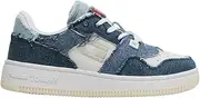 [Tommy Jeans] Women's Denim Layered Basket Trainers Sneaker, Denim, EU 39/US 8.5