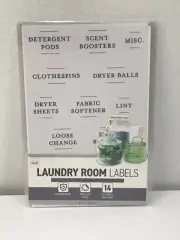 Laundry Room Labels Container Stickers Sorting Organizing Waterproof